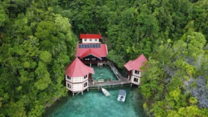aerial view of enchanted cove resort